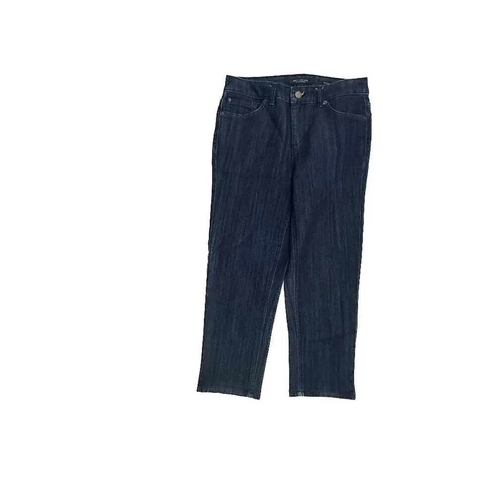 Jones New‎ York Lexington Capri Women's size 4 Dark Wash Blue Denim Jeans